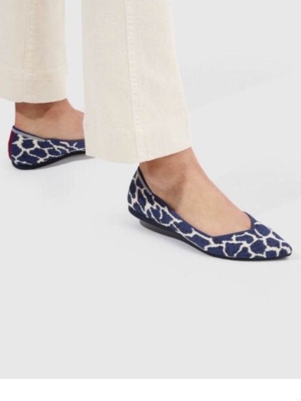 Rothy’s The Point Indigo Giraffe Flats